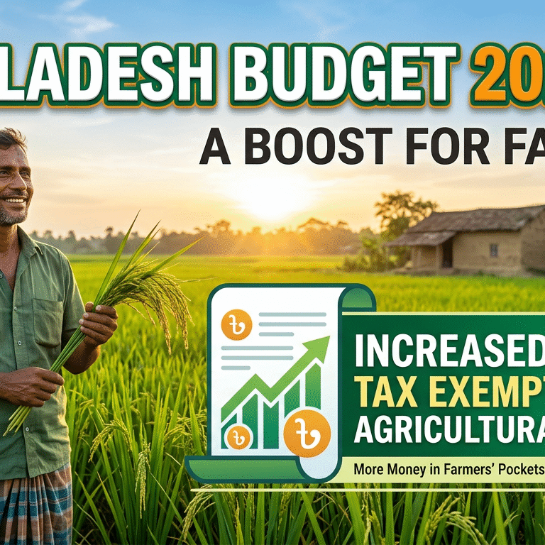 Bangladesh Budget 2025-26: A Boost for Farmers with Increased Tax Exemption on Agricultural Income